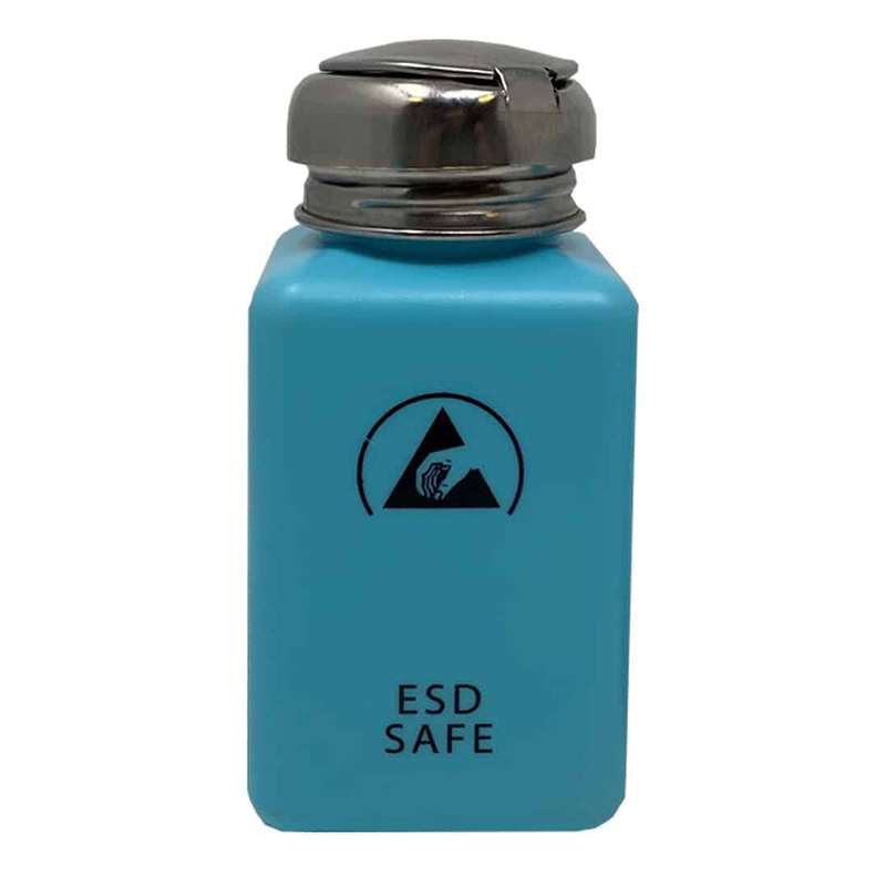 Solvent Bottle, ESD-Safe, Blue, 6oz